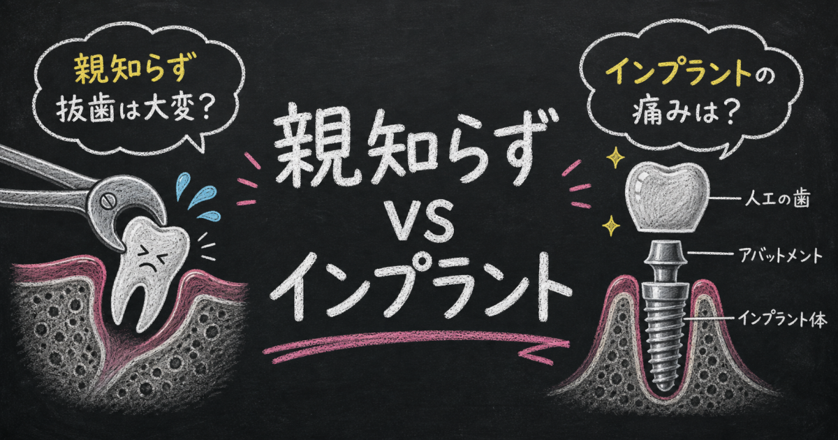 親知らず抜歯が大変だった方へ｜インプラントの腫れや痛みは違う？