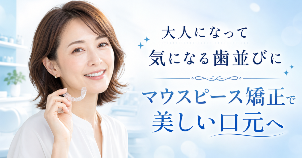 大人になって歯並びが悪くなった原因とは？マウスピース矯正（インビザライン）で改善できる？