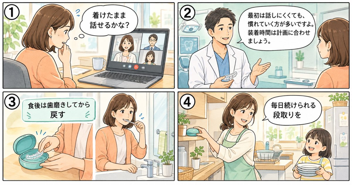 会議・昼食・育児にマウスピース矯正を組み込めるか
