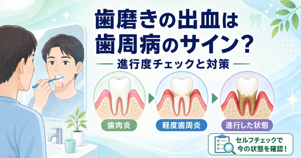 歯磨きの出血は歯周病の初期症状？進行度チェックと対策を解説