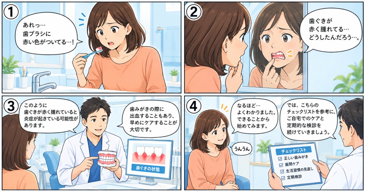 歯ぐきの出血・腫れは歯周病のサイン?初期症状チェックリスト